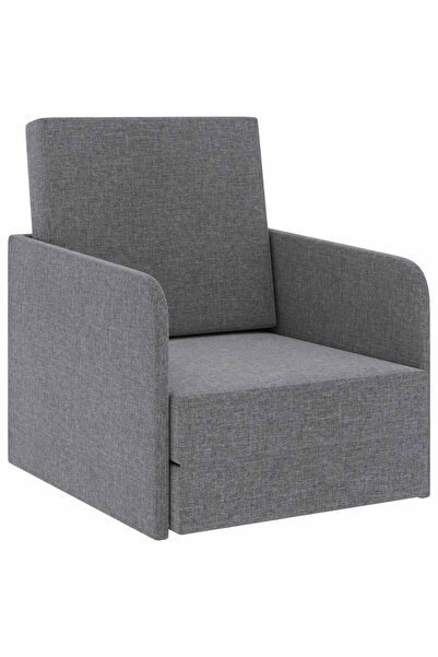 vidaxl Fotoliu pat extensibil, gri deschis, material textil