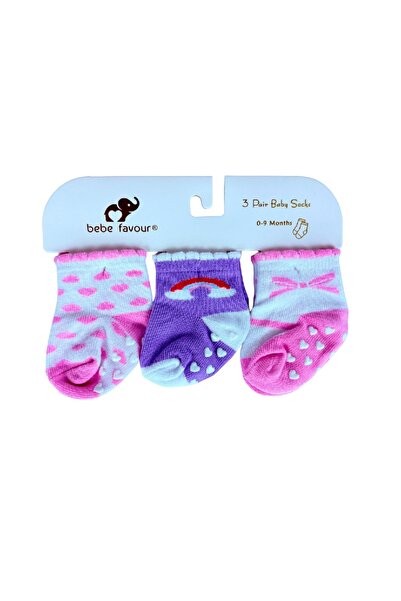 Generic Set of 3 Children's Socks - Cute Stars and Shapes Design