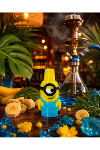 GoKa 3D Craft Figür Temalı Nargile Sipsisi - Minion Stuart - 7 cm - Konik Ağız