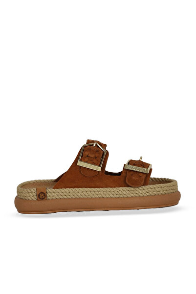 Bohonomad Tan Suede Women's Flat Slippers