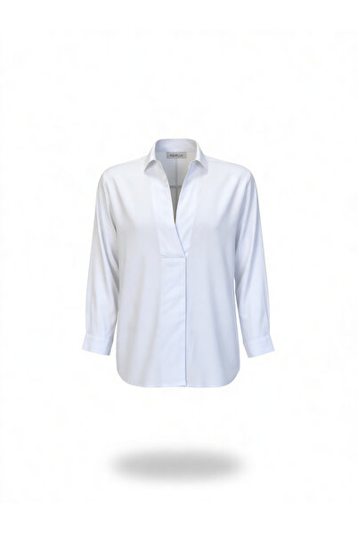 AQUELLA White V-Neck Shirt