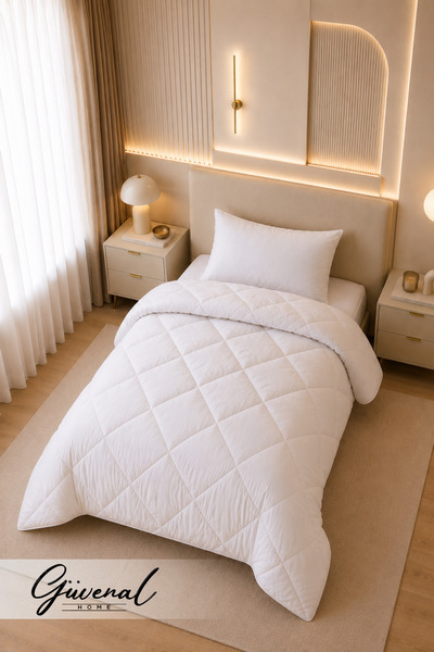 Güvenal Lysa Single White Quilt |   Ultra Soft Silicone Filled Fluffy |   155...