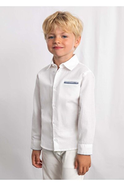 MAYORAL Boy's Long Sleeve Shirt White
