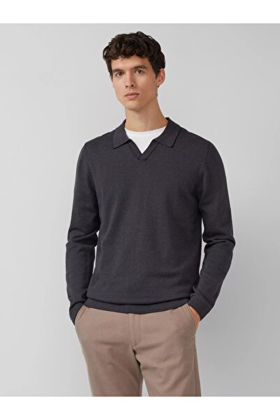 s.Oliver Men's Polo Collar Sweater, Cotton, Regular Fit