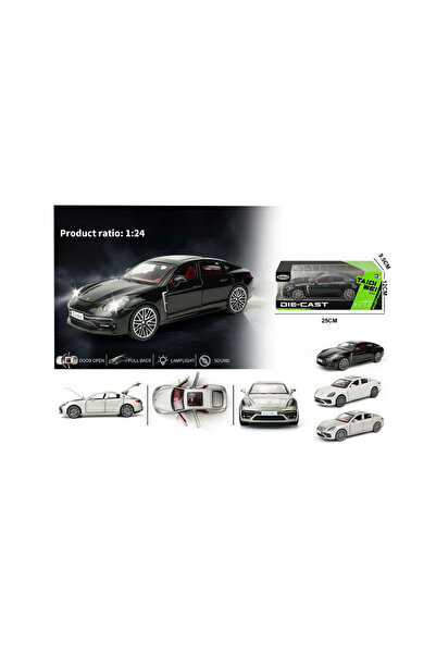 PlayFun Mașinuță Metal Die-Cast Porsche 1:24 Lumini LED Sunete Portiere Mobil...