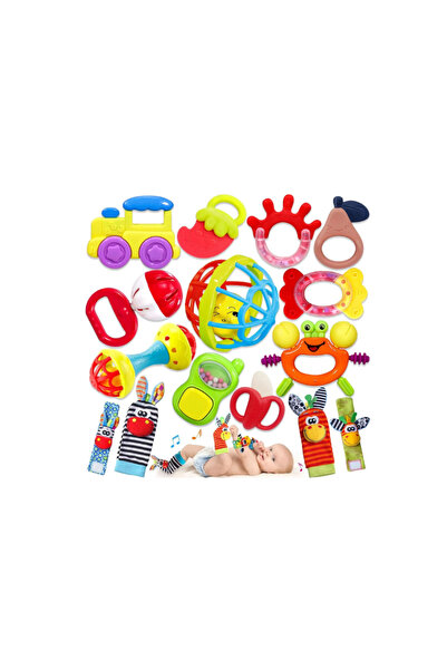 PlayFun Set Bebeluș Jucărie Senzorială Sunete Muzicale Interactiv Colorat Cad...