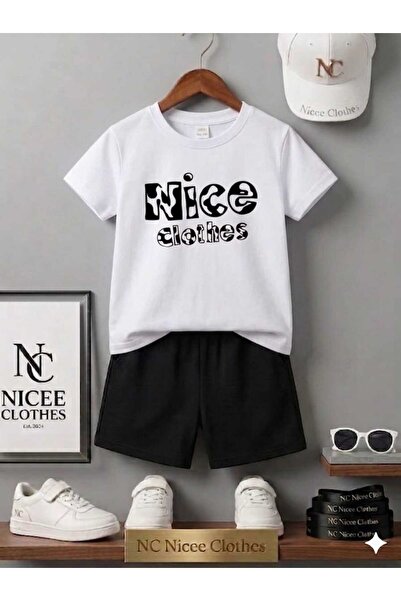 NC Nicee Clothes LETNJA DEČJA MAJICA I KRATKE HLAČE UNISEKS (LEPA ODEĆA SA ŠA...
