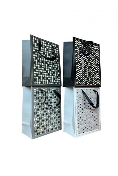 OEM Pungi Cadou Forme Geometrice 12/set 26x32Hx12 Negru