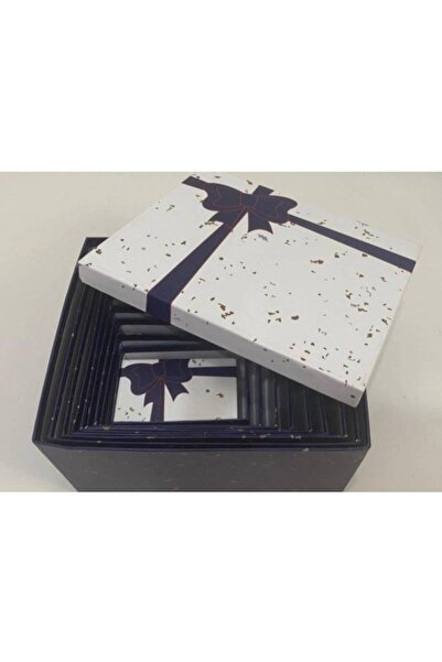 OEM Cutie Cadou Carton 10/set cu Capac Alb si Funda Imprimata Neagra