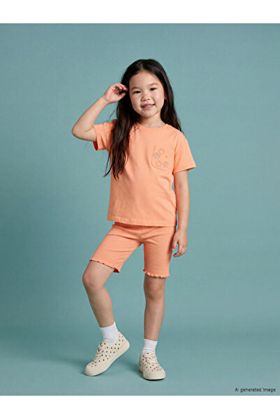 LC Waikiki Esvab • Modern & Distinctive Corded Fabric Girls' Short Leggings