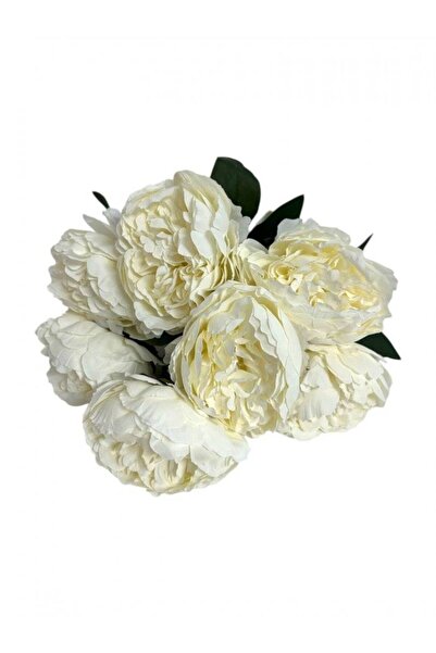 OEM Flori Artificiale Buchet Bujori 7 Flori Crem
