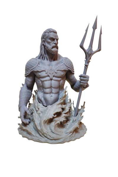 OEM Poseidon Zeul marilor 18cm H 12 cm W