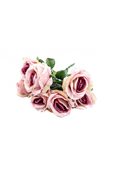 OEM Flori Artificiale Buchet 7 Trandafiri Roz Cu Lila