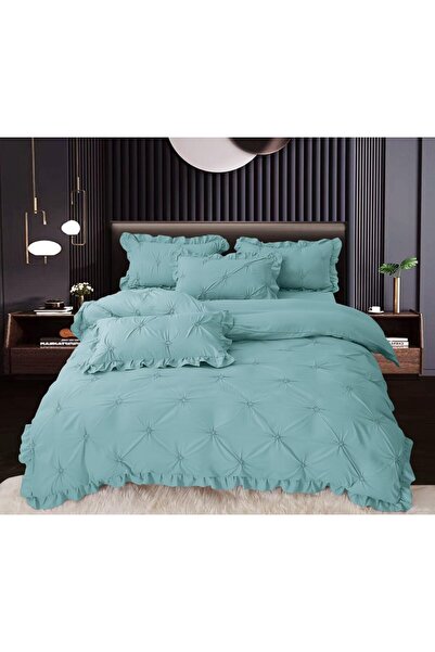 Lenjeria Pufoasa Duvet Cover Set with Pleated and ruffles