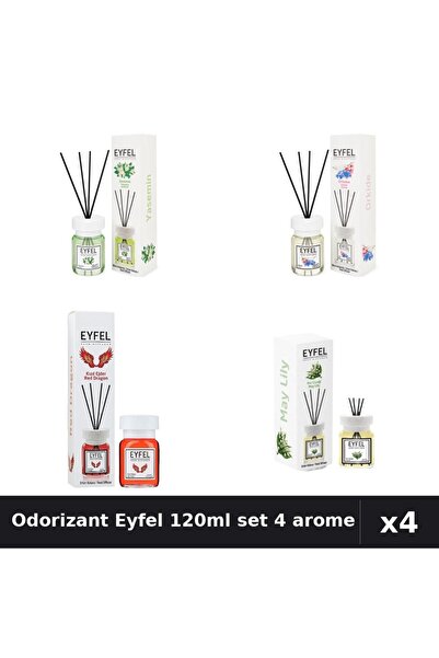 Eyfel Set 4 Odorizant Camera Betisoare 120ml - Iasomie, Orhidee, Red Dragon, ...