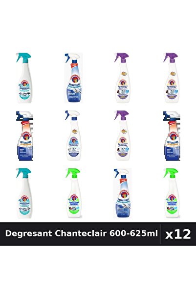 Chanteclair Set 12 Degresant Universal 600-625ml - 7 Arome, Anticalcar, Detar...