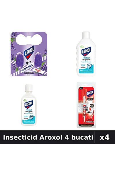 Aroxol Set 4 Insecticid - Pastile Anti-Insecte, Loțiune Repelent 200ml + 85ml