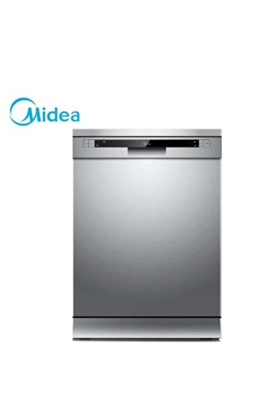Midea غسالة أطباق WQP 125201 CSEG – سعة 12 مكان للوضعيات - 7 برامج - لون فضي