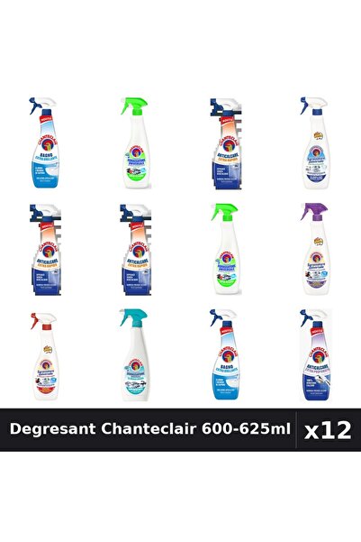 Chanteclair Set 12 Degresant Universal 600-625ml - 8 Arome Asortate, Anticalc...