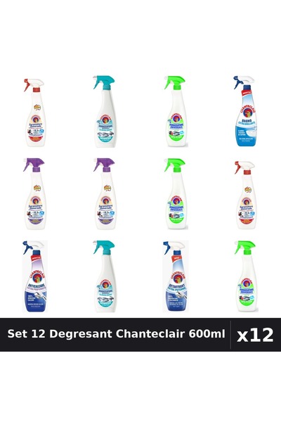 Chanteclair Set 12 Degresant Universal 600ml - Anti-Miros, Extra Parfumat, Ex...