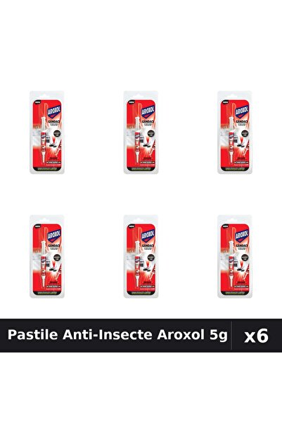 Aroxol Set 6 Pastile Anti-Insecte 5g - Protecție Eficace Gandaci, Țânțari, Muste