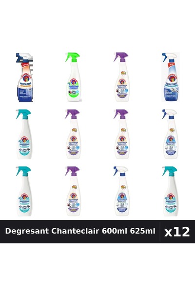 Chanteclair Set 12 Degresant Universal 600ml 625ml - 7 Arome, Anticalcar, Det...