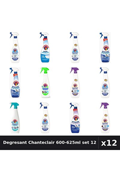 Chanteclair Pachet 12 Degresant Universal 600-625ml - Bicarbonat, Lavanda, Lă...