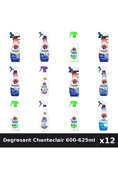 Chanteclair Set 12 Degresant Universal 600-625ml - 7 Arome, Anticalcar, Detar...