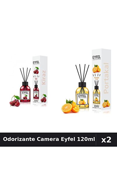 Eyfel Set 2 Odorizante Camera Betisoare 120ml - Cireșe, Portocală