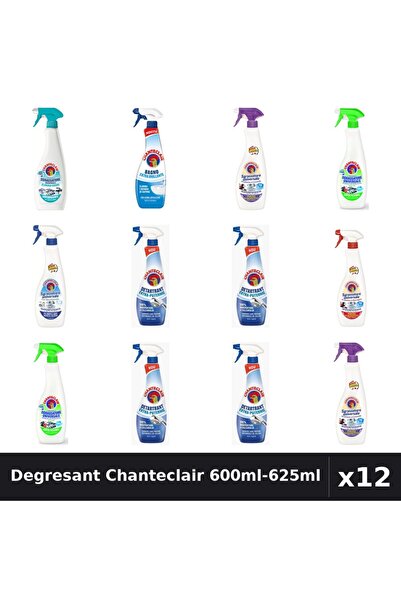 Chanteclair Set 12 Degresant Universal 600ml-625ml - 8 Arome, Anticalcar, Det...
