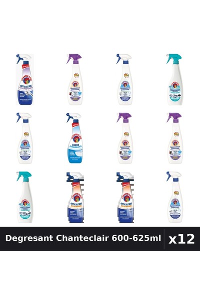 Chanteclair Set 12 Degresant Universal 600-625ml - 7 Arome, Anticalcar, Bicar...