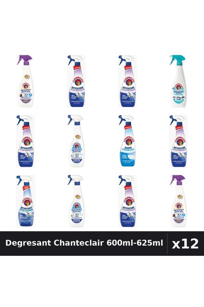Chanteclair Set 12 Degresant Universal 600ml-625ml - 7 Arome, Anticalcar, Det...
