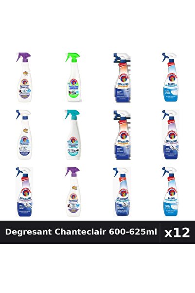 Chanteclair Set 12 Degresant Universal 600-625ml - 9 Arome, Anticalcar, Detar...