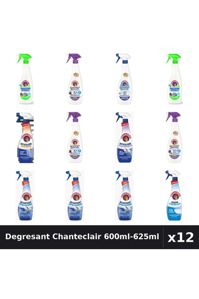 Chanteclair Set 12 Degresant Universal 600ml-625ml - Lamaie, Lavanda, Bicarbo...