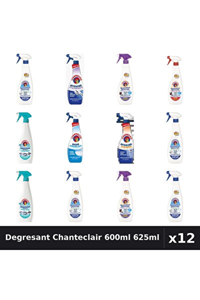 Chanteclair Set 12 Degresant Universal 600ml 625ml - 7 Arome Asortate Curaten...