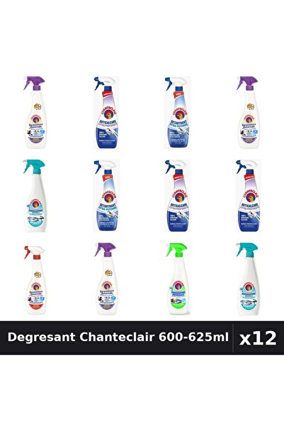 Chanteclair Set 12 Degresant Universal 600-625ml - 7 Arome, Anticalcar, Detar...