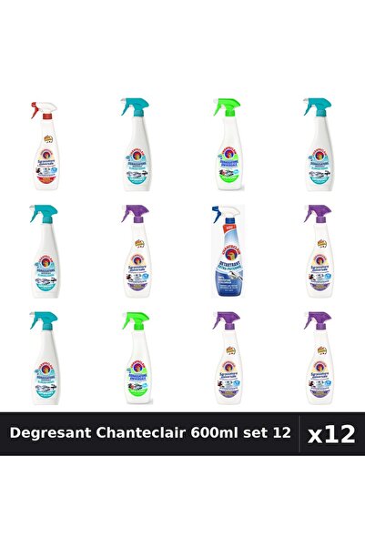 Chanteclair Set 12 Degresant Universal 600ml - 625ml Detartrant - 6 Arome