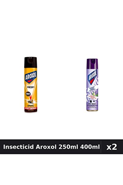 Aroxol Set 2 Spray Insecticid 250ml + 400ml - Anti Gandaci, Tantari, Muste