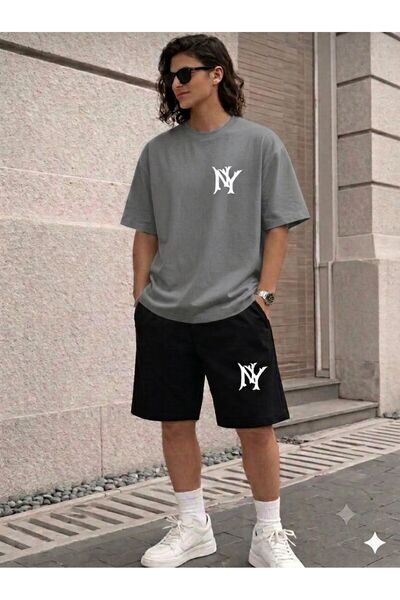 YK WEAR Unisex Women Men Nyy Style Premium Unisex Shorts Set