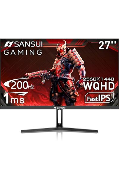 SANSUI شاشة ألعاب 27 بوصة WQHD بدقة 2560 × 1440، IPS، 180 هرتز، 1 مللي ثانية،...