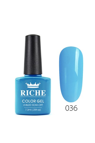 OEM Ojă semipermanentă Riche 036, Albastru 7.3 ml