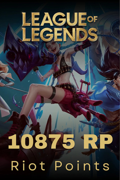 League Of Legends 10875 RP Riot Points Cash