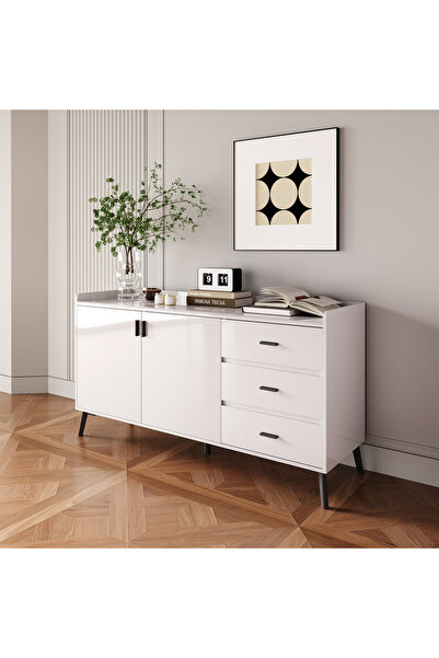 Home Box Marwell 2-Door 3-Drawer Sideboard with Sintered Stone Top