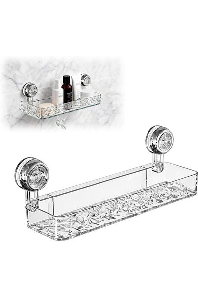 Arabest Suction Cup Shower Caddy,Drill-Free Wall Organizer,Corrugated Storage...