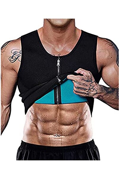 Arabest Men's Sauna Heat Trapping Vest,Weight Loss Sweat Suit,Zipper Sauna Sh...