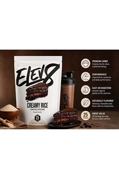 Elev8 Creamy rice Dairy free and gluten free Chocolate Cake 925g