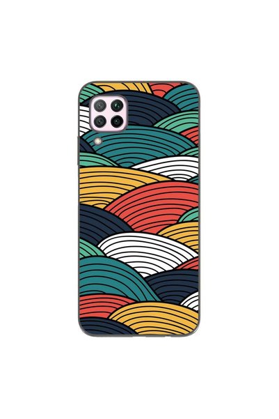 OEM Калъф, съвместим с Huawei P40 Lite, силиконов гел TPU, с абстрактен десен...