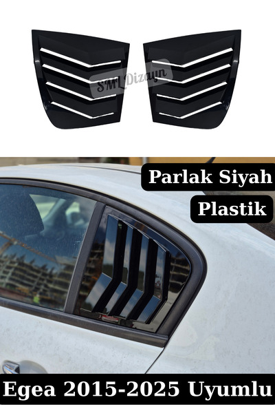 SML Dizayn Fiat Egea Sedan (2015-2025) Uyumlu Kelebek Cam Vizörü Kaplama - Pa...
