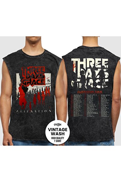 orijintex Three Days Grace Alienation Tour Concert 2026 Ön Arka Baskılı Unise...