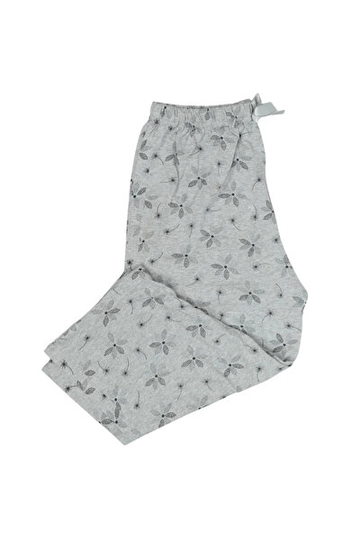 Serena Women's 3/4 pajama pants, gray, dandelion print